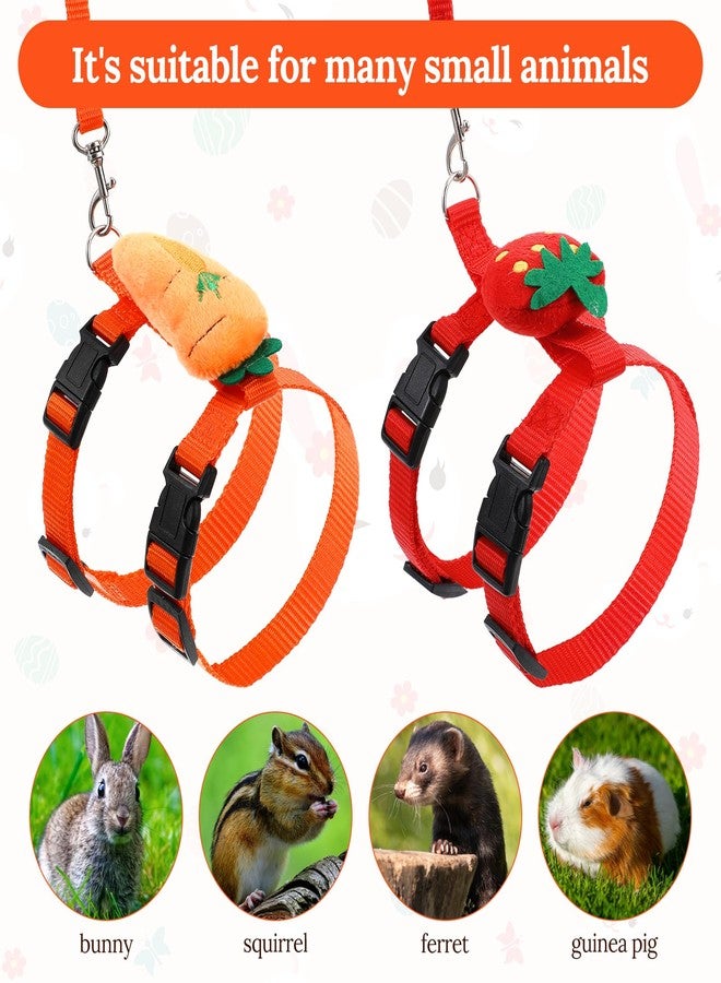 Matwsec 2PCS Bunny Harness and Leash Guinea Pig Leash Rabbit Bunny Leash Kitten Harness and Leash Set for Guinea Pig Ferret Cat Puppy Duck Small Pets Outdoor Walking - Image 5
